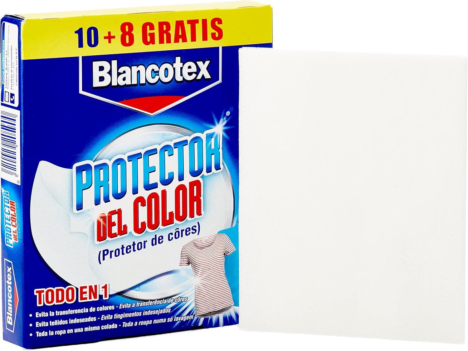 Blancotex - Protetor de cor, 1 embalagem com 18 toalhitas