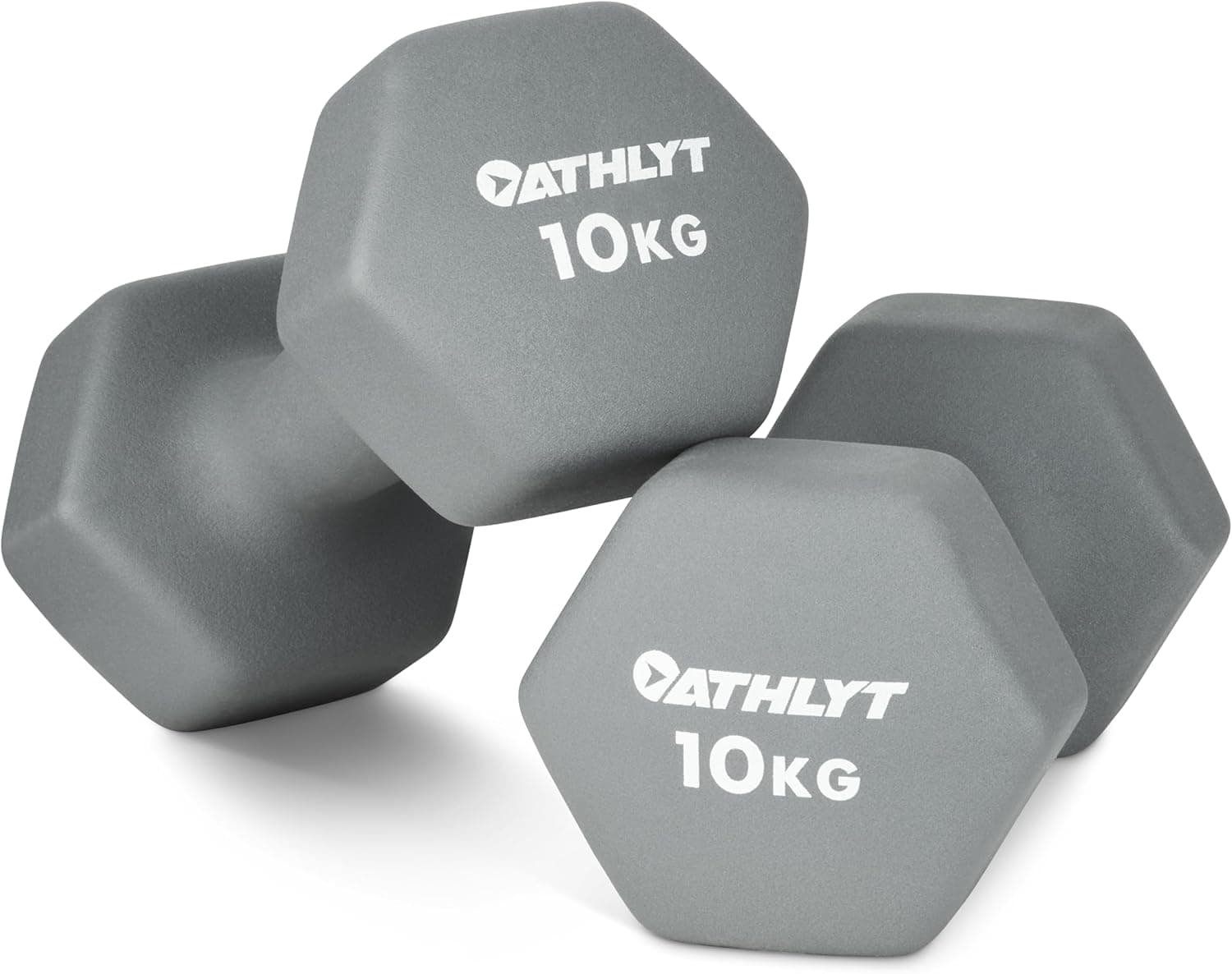 Athlyt - Par de halteres de neoprene, 10 kg x 2