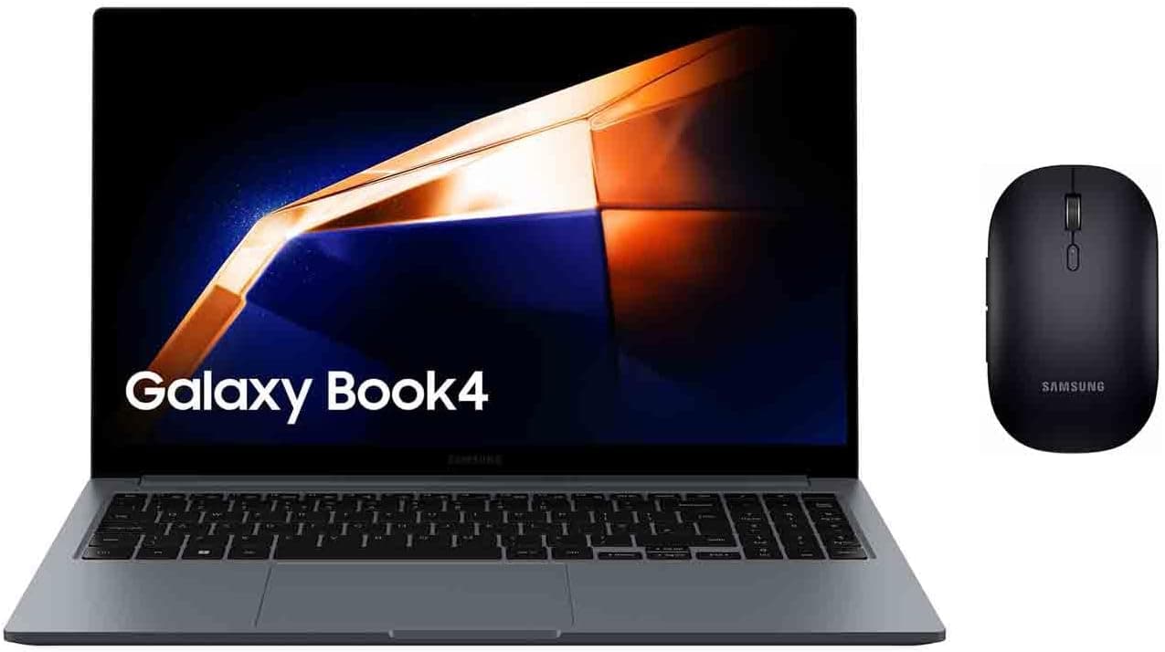 Samsung Galaxy Book4 rato Bluetooth, computador portátil ultrafino de 15,6" Full HD LED, Intel Core 5-120U, 16 GB RAM, 512 GB SSD, Intel Graphics, Windows 11 Home, cinzento, teclado QWERTY espanhol