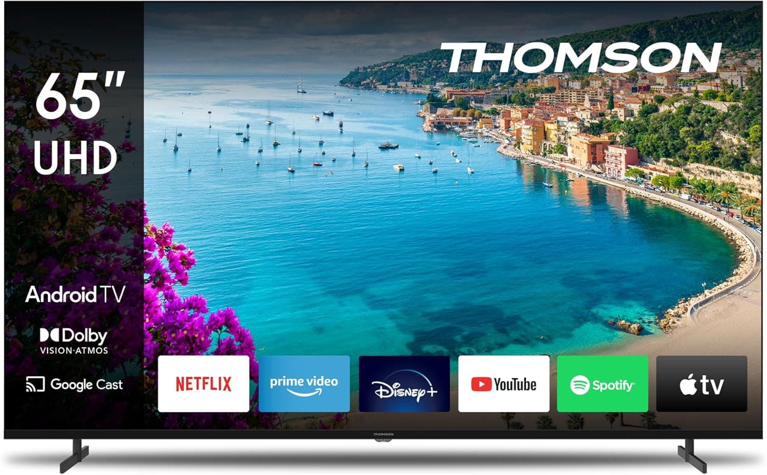 THOMSON 65 polegadas (164 cm) UHD Smart Android TV (WLAN, HDR, Triple Tuner DVB-C/S2/T2) – 65UA5S13-2023