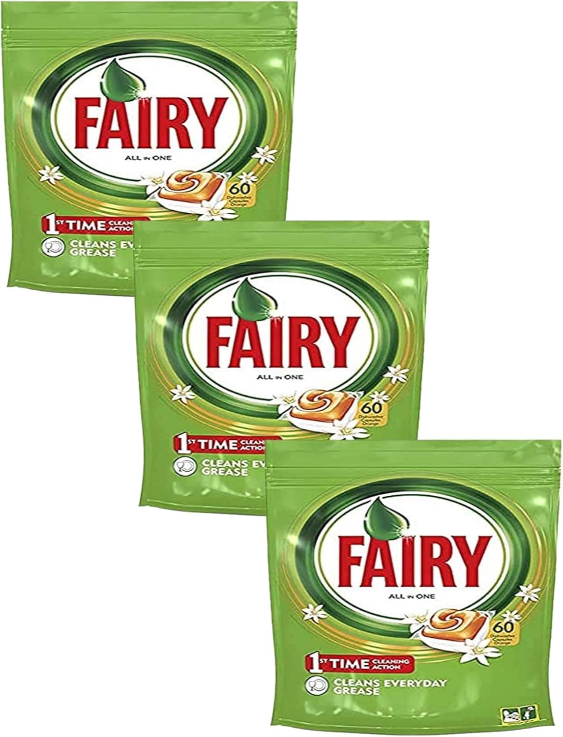 Fairy Tudo em um comprimidos para máquina de lavar louça, 90 cápsulas, 3 unidades, 270 cápsulas no total