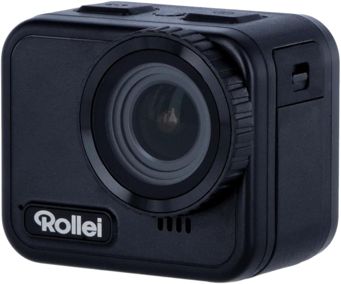 Rollei Actioncam 9s Cube: Ação 4K brilhante, resistente à água até 21 m, design mini, ecrã táctil e estabilização de imagem para a melhor aventura