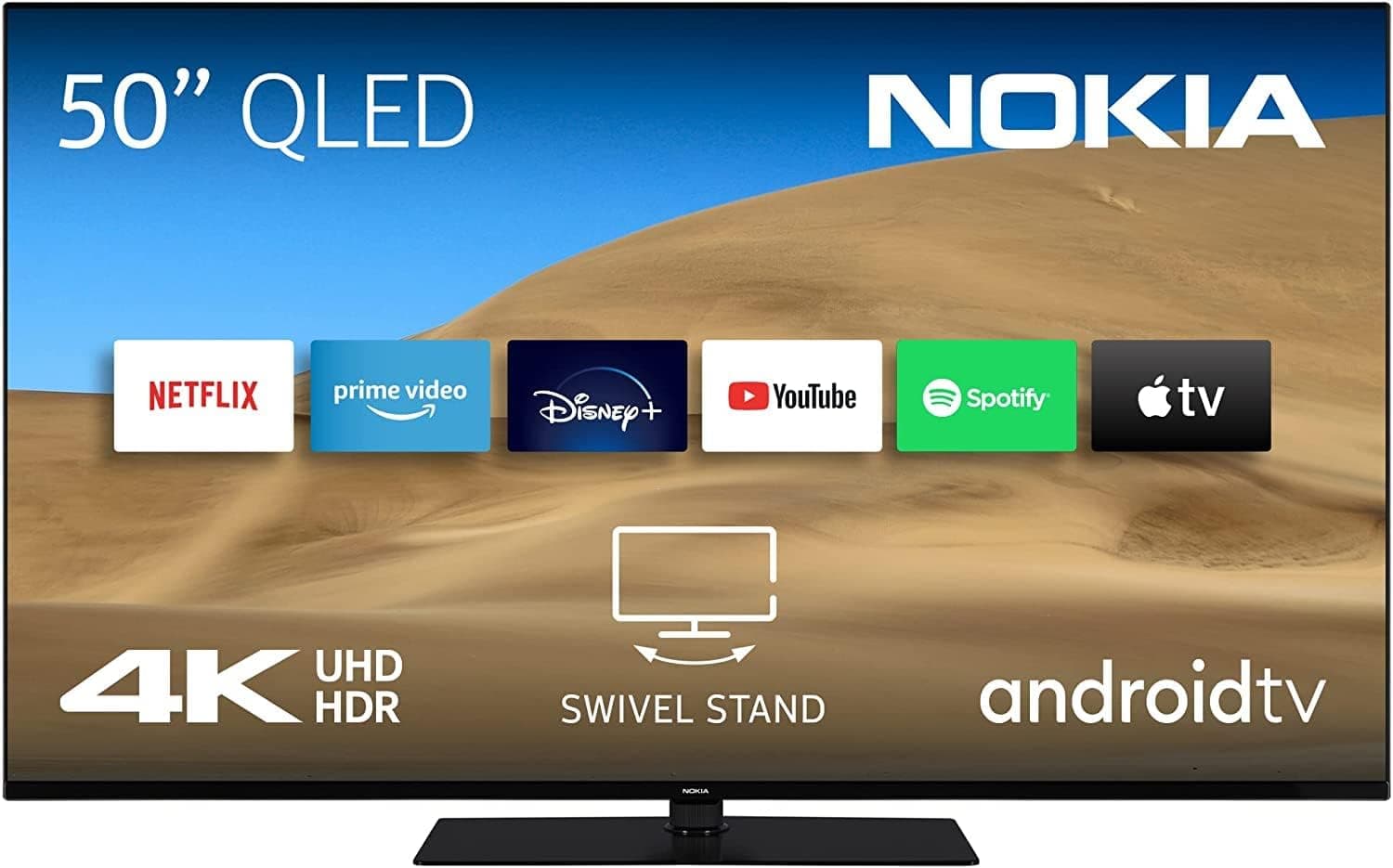 Nokia QNR50GV215ISW | Smart TV QLED 4K UHD 50 polegadas com Android TV, HDR e Wi-Fi