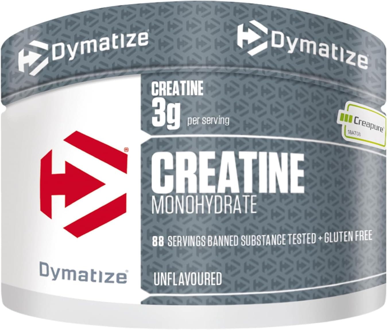 Dymatize Creatine Monohydrate Unflavoured Powder 1 x 300 g - 100 % Creapure Creatine - Aminoácidos - Creatina