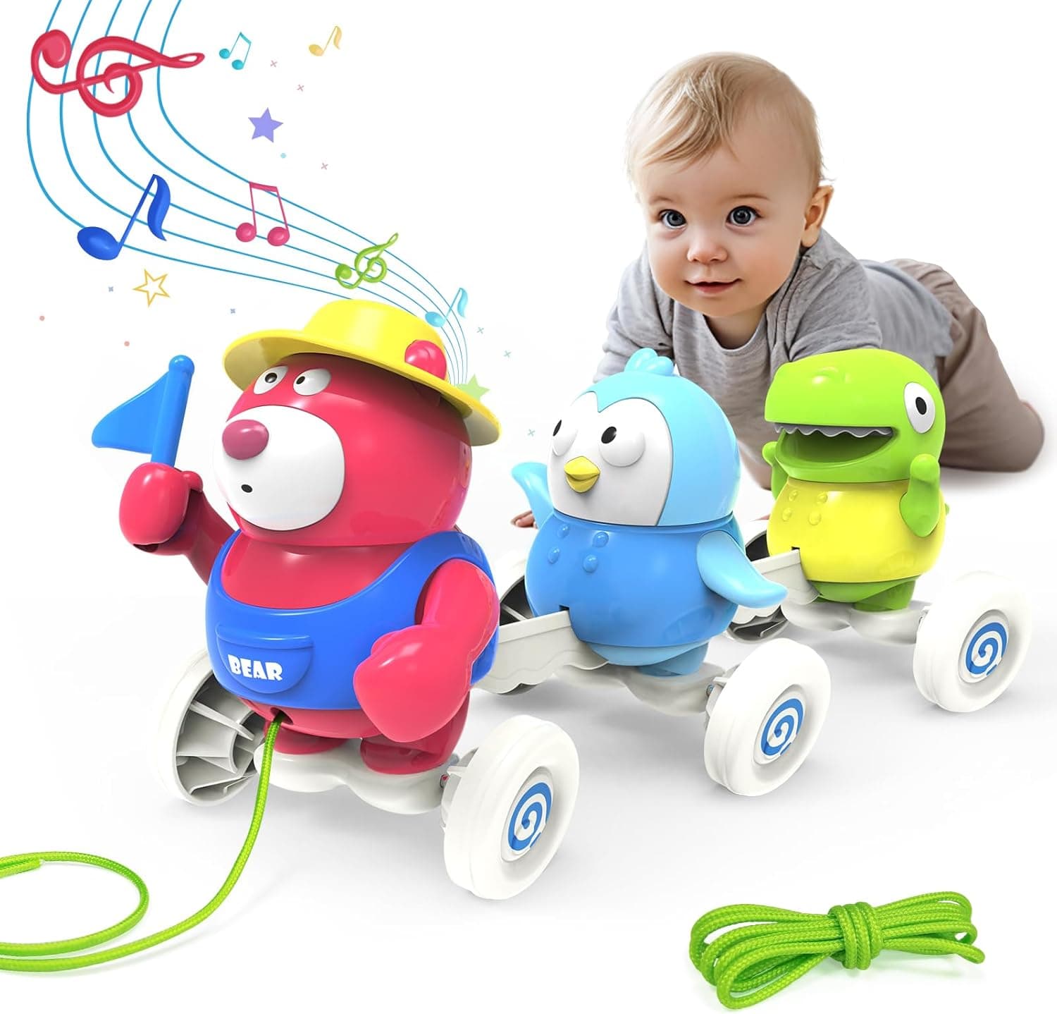 seveclotree Brinquedos crianças 12 2 anos, brinquedos musicais para bebés, brinquedo para gatear para bebés 12 18 meses, presentes originais bebés 12 3 anos