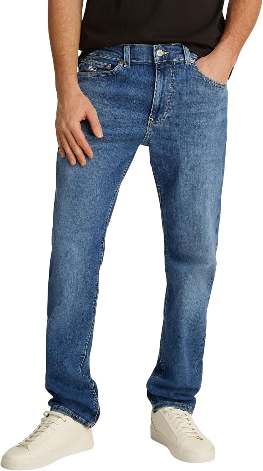 Tommy Jeans Reto | Calças de ganga slim fit para homem em denim com cintura média e 5 bolsos 30/34