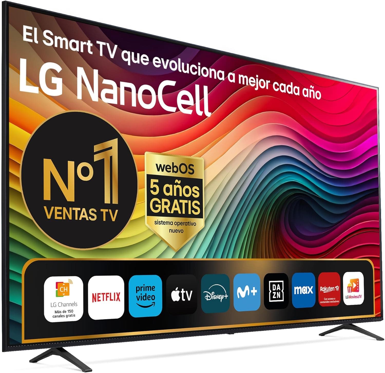 LG 86NANO81T6A 86", 4K NANOCELL, Smart TV, HDR10, WebOS24, série 81, processador de alta potência, Dolby Digital Plus, jogando, Alexa/Google Assistant, preto