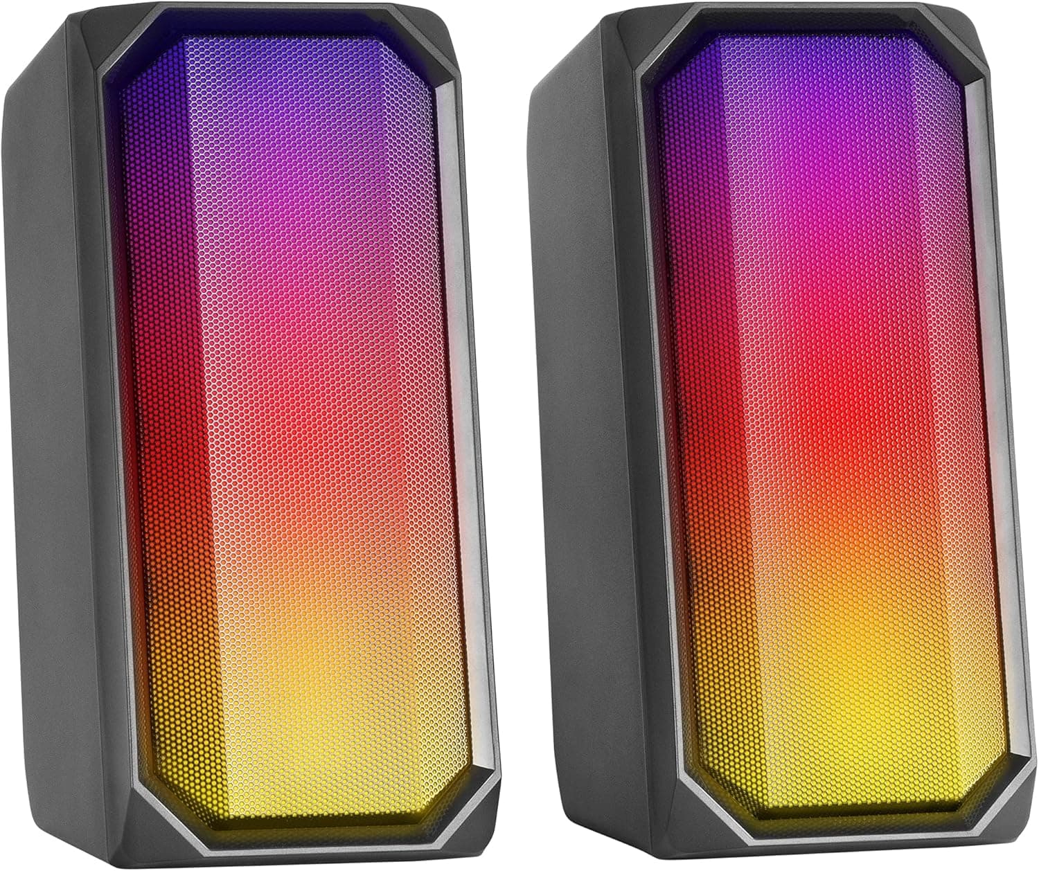Mars Gaming MSRGB, altifalante Bluetooth potente de 15 W, RGB Full Mesh, 2 drivers ativos, preto
