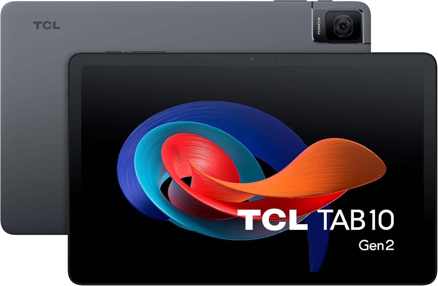 TCL Tab 10 WiFi Gen2 Tablet de 10,36" 2K, Octa-Core, 4 GB de RAM, memória de 64 GB expansível por MicroSD, bateria de 6000 mAh, acabamento em metal leve, Android 13, Space Grey