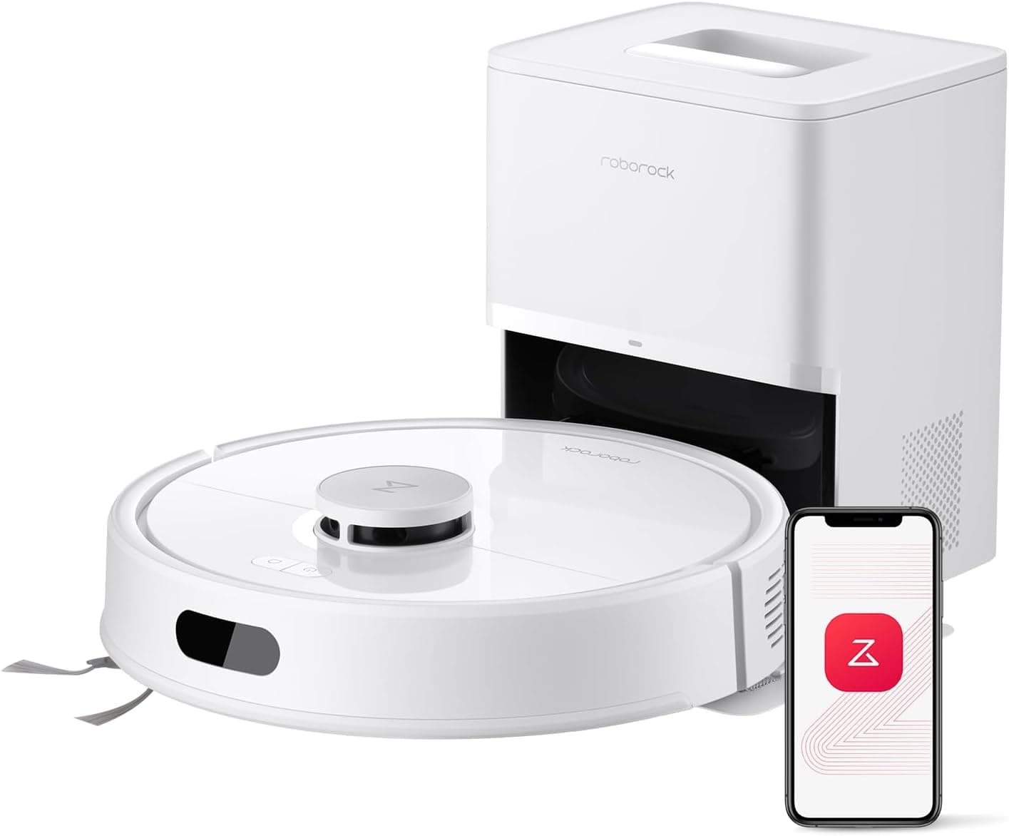 Roborock Q7 L5+ | Robot aspirador com escova e depósito de autoesvaziamento 7 semanas para pavimentos duros, carpetes e pelos de animais