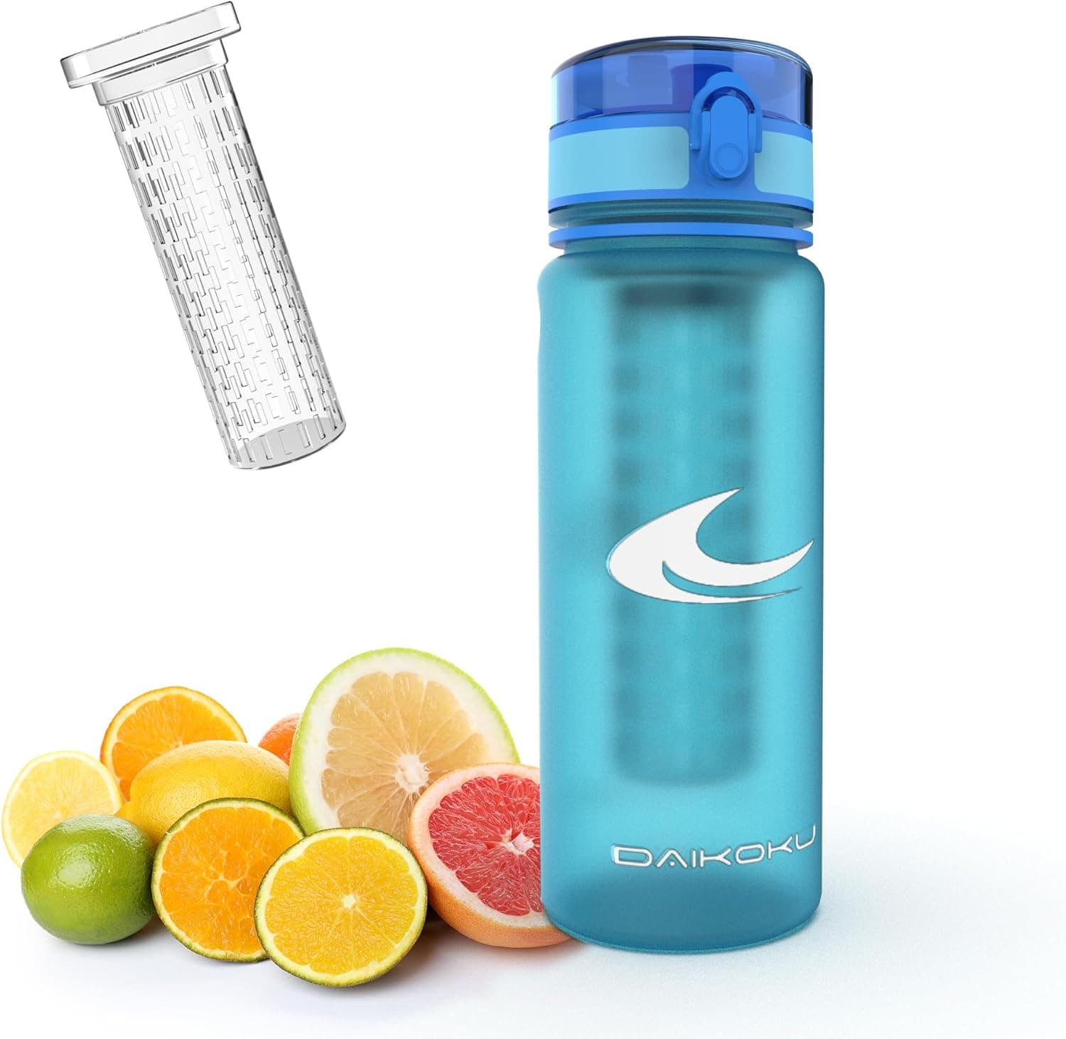 Daikoku - Garrafa desportiva de água 750 ml | livre de BPA, à prova de fugas, ergonómica e resistente a impactos, ideal para desportos e ar livre, azul, 750 ml