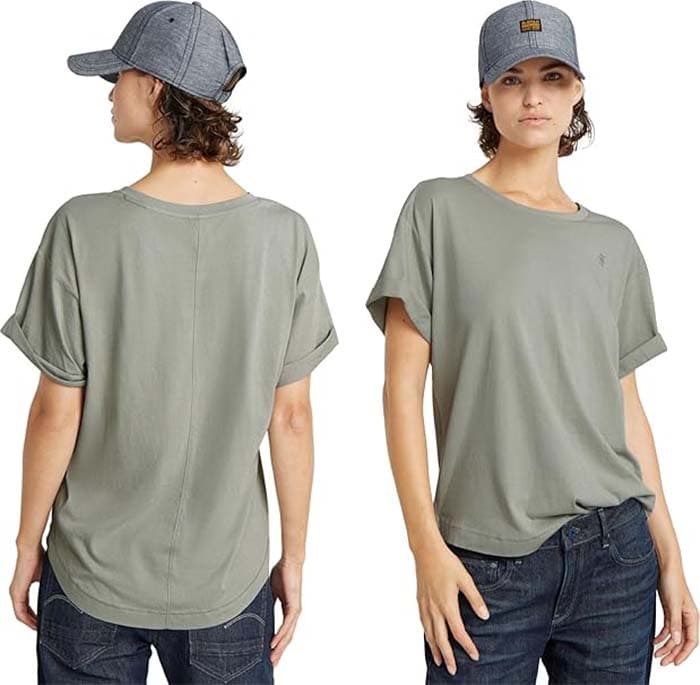 G-STAR Top Rolled Up Sleeve Boyfriend T-shirt para mulher