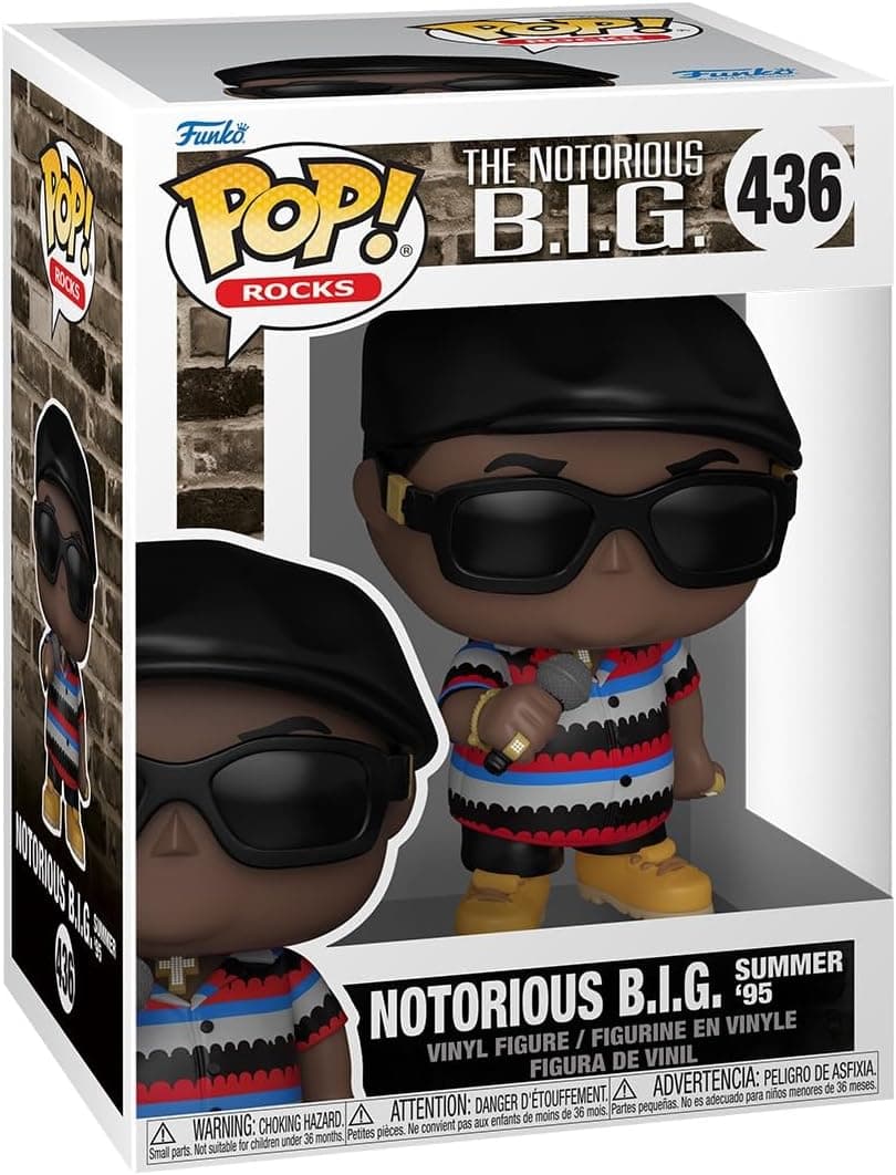 Funko Pop Rocks Biggie Beat The Summer Jam | Figura colecionável em vinil do Notorious BIG para fãs de música