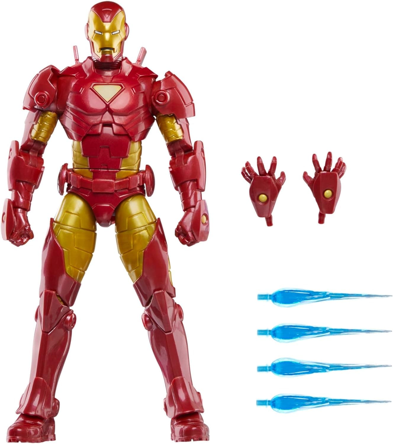 Marvel Legends Series - Homem de Ferro (modelo 20) - Figura de coleção de 15 cm Homem de Ferro dos Comics - Pacote tipo bolha estilo retro