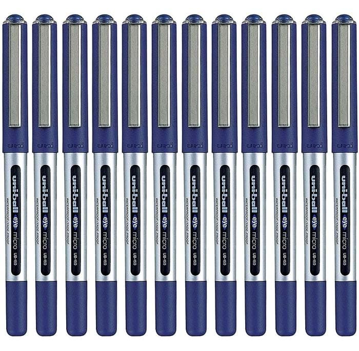 Uni-ball Rollerball tinta líquida olho micro UB-150 azul 0,5 mm caixa 12 unidades