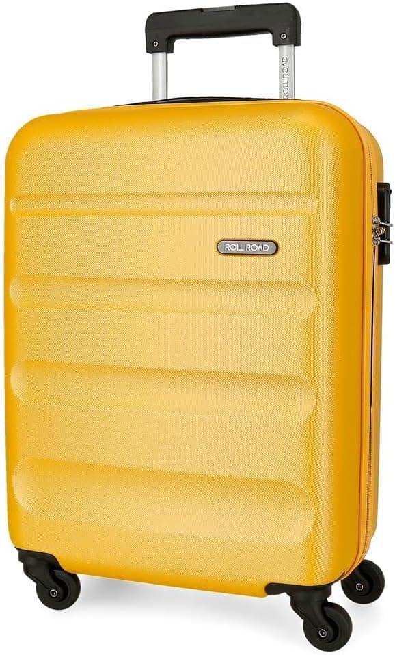 ROLL ROAD Flex Mala rígida fabricada em ABS, um material, fecho de combinação lateral 4 rodas duplas bagagem mão, prático interior com um compartimento