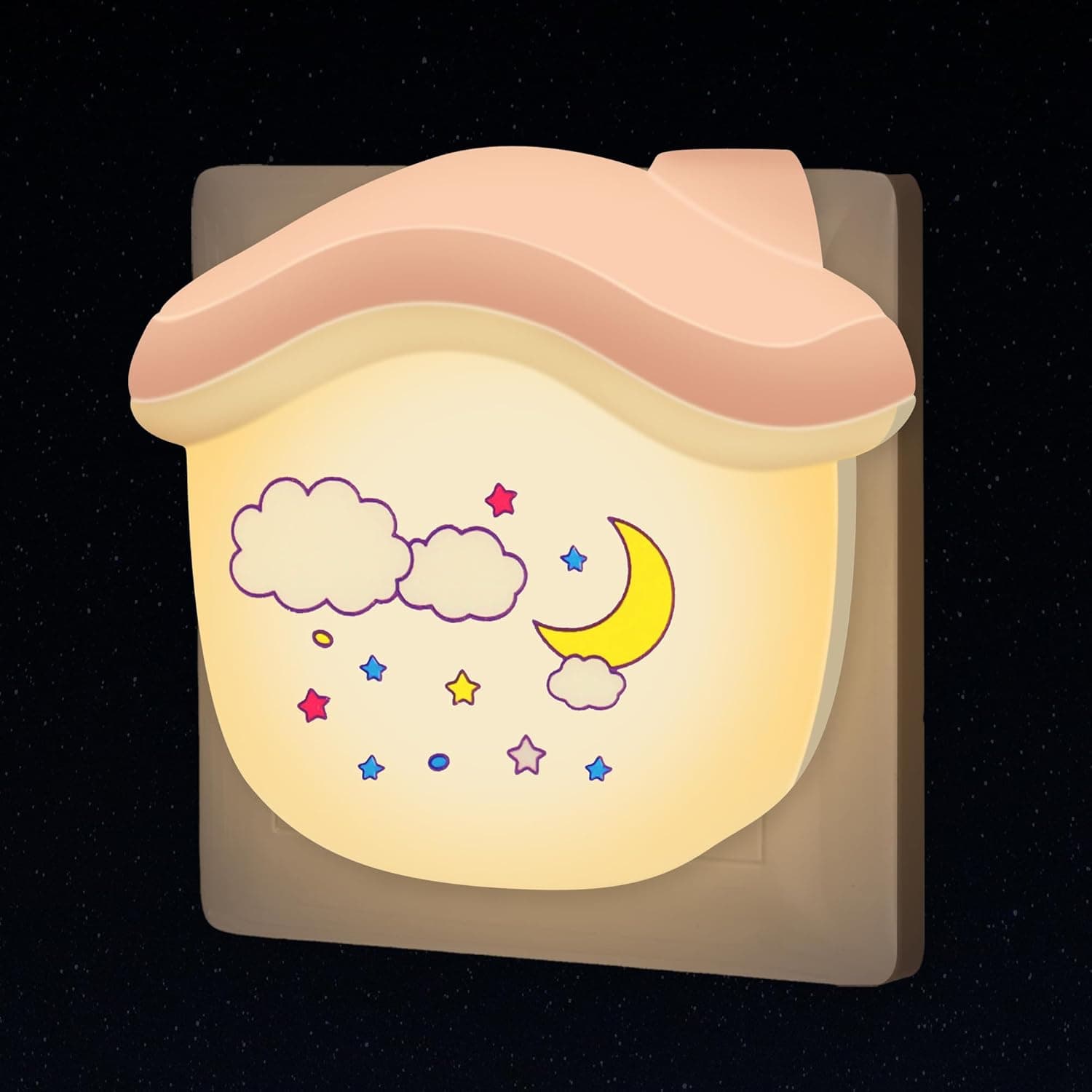 Luz de presença infantil para tomada com sensor de luz, candeeiro remoto para quarto bebé presente recém-nascido menina 
