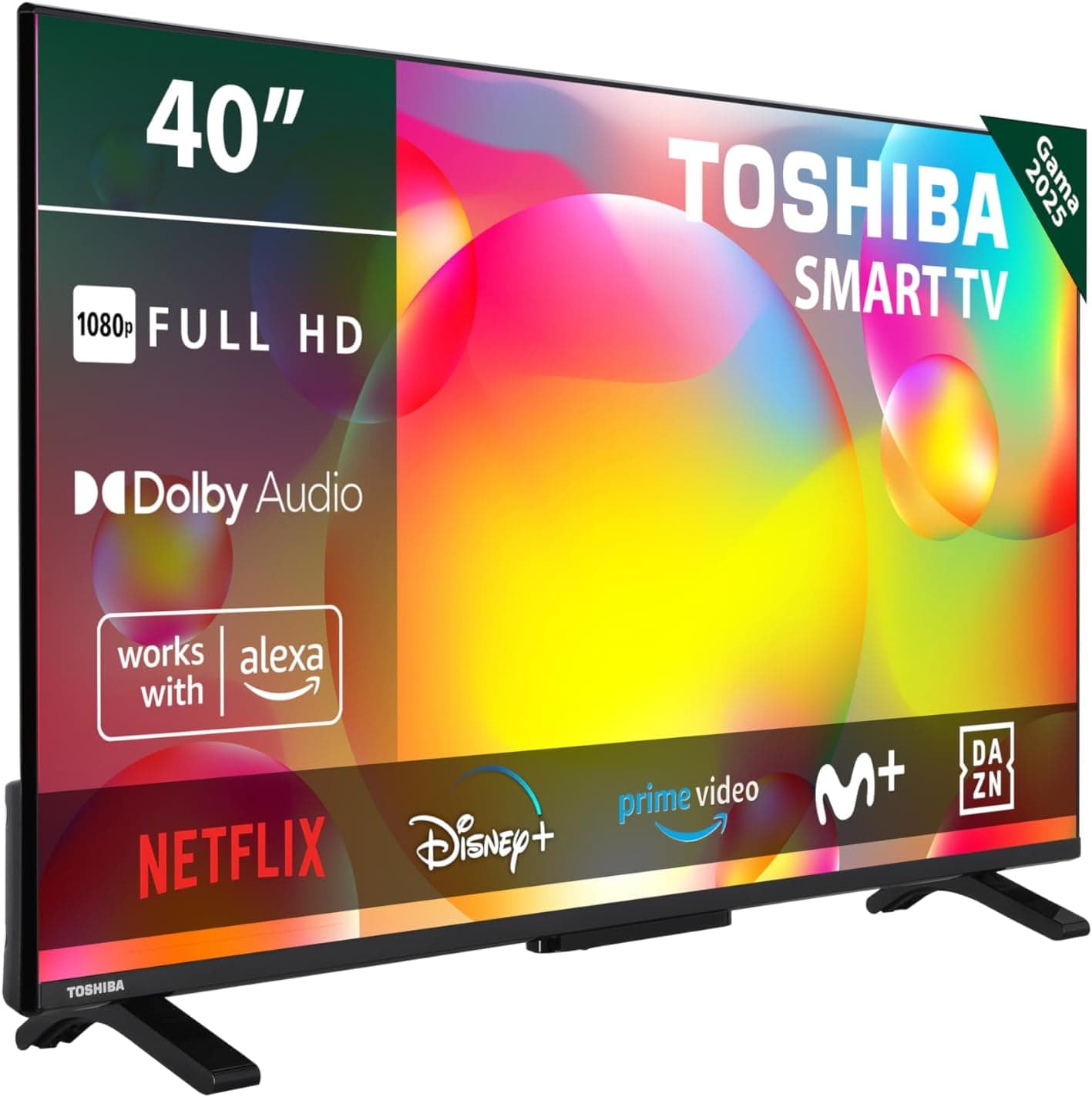 oshiba 40LV2463DG Smart TV de 40", com resolução Full HD (1920 x 1080), HDR, compatível com assistente de voz Alexa e Google, Bluetooth 