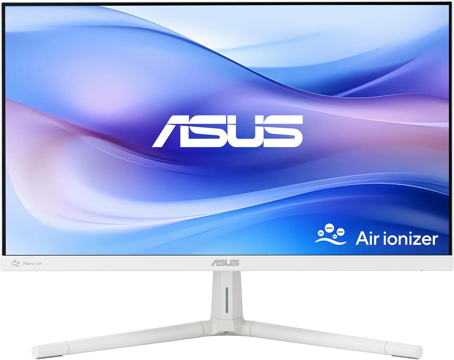 ASUS VU249HFI-W Monitor Eye Care de 24 polegadas, 23,8 polegadas visíveis, Full HD 1920 x 1080, IPS, 100 Hz, SmoothMotion, Adaptive Sync, ionizador de ar, tecnologia Eye Care Plus, filtro de luz azul