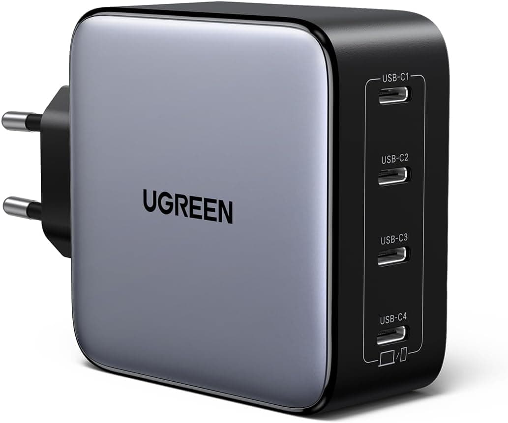 UGREEN Nexode 100W | Carregador USB‑C com 4 portas e tecnologia GaN compatível com MacBook Pro iPad iPhone Galaxy Pixel