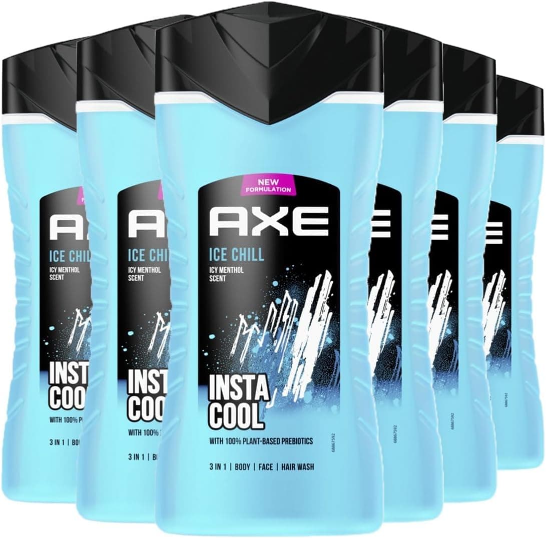AXE Ice Chill | Gel de duche refrescante, 400 ml x 6