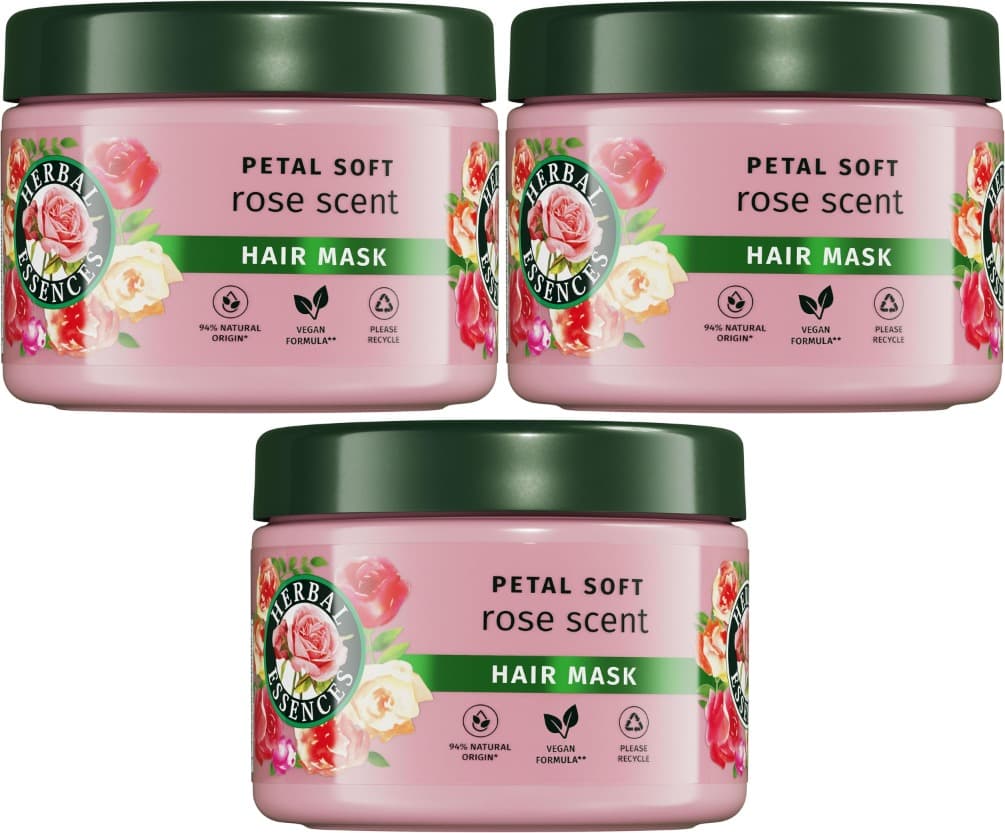 Herbal Essences Suavidad | Máscara hidratante com aroma a rosas para cabelo seco, 300 ml