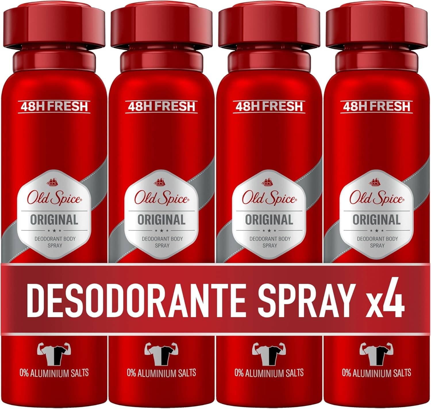 Old Spice PACK X4 Original spray corporal desodorizante para homens 150 ml