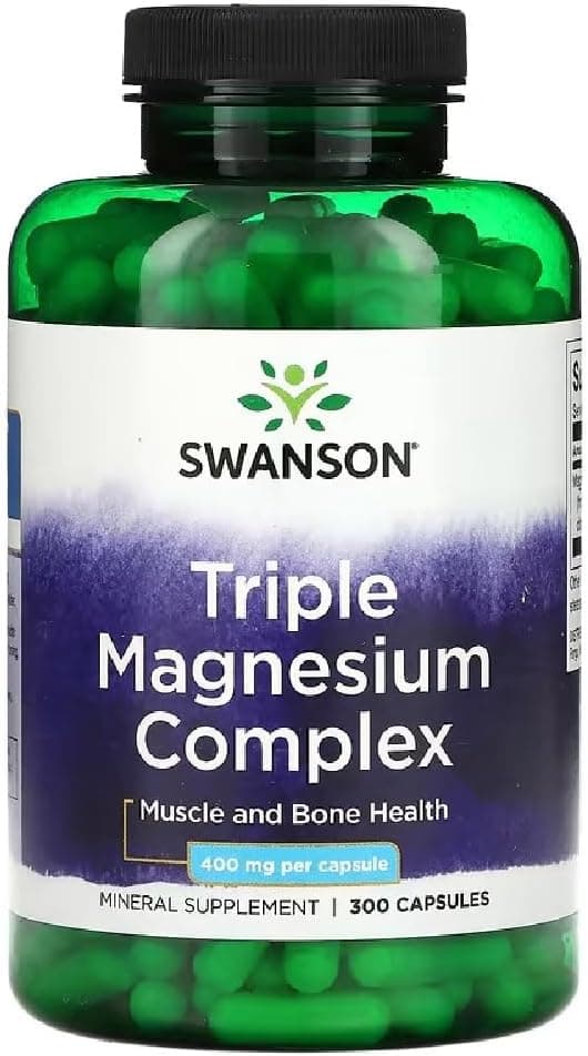 Swanson Triple Magnesium Complex | Triple magnésio Complex | suplemento de magnésio - 300 cápsulas
