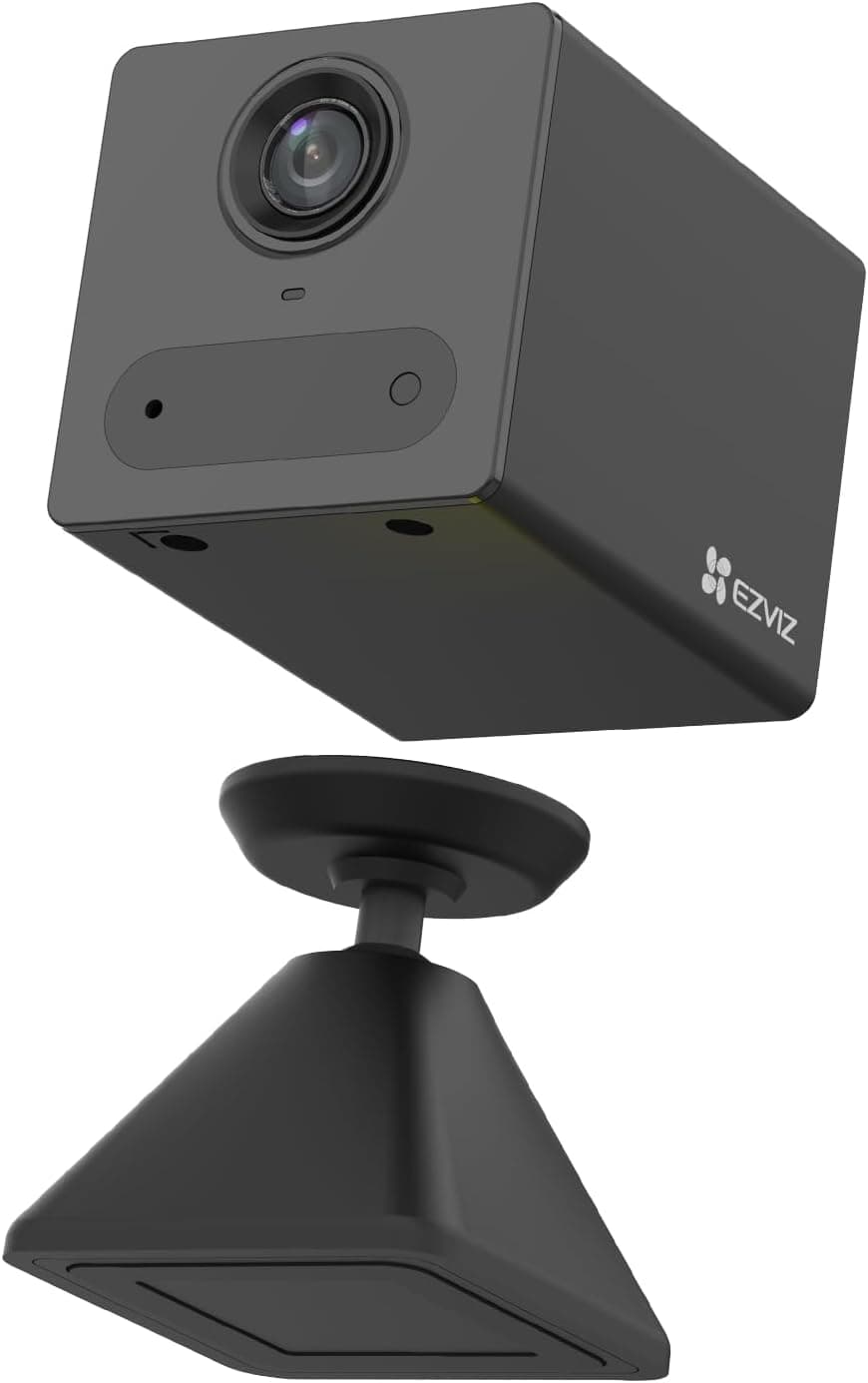 EZVIZ Câmara de vigilância WiFi interior sem cabos, 1080P bateria de câmara 2000 mAh, deteção de movimento humano PIR, visão noturna infravermelha, áudio de 2 vias, suporte cartão SD até 512 GB, CB2