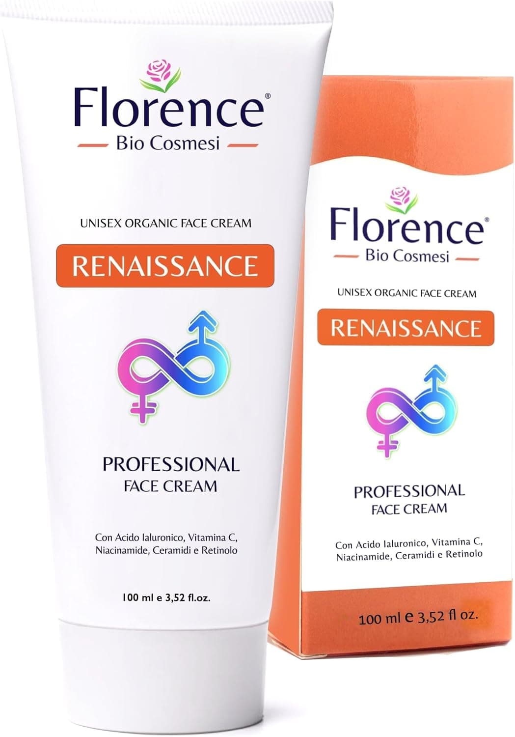 100 ml. Bio Creme hidratante facial mulher/homem. Com ingredientes anti-idade, rugas e antimanchas, rosto e contorno de olhos. Vegana com ácido hialurónico e vitamina C para o envelhecimento