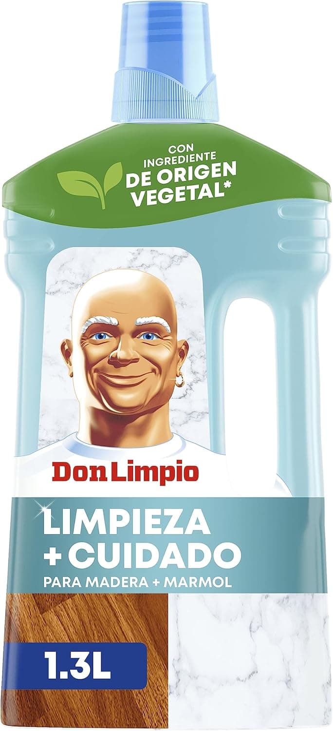 DON LIMPIO Limpa pisos, superfícies delicadas, detergente líquido, esfrega-chão com PH seguro para pisos de madeira, pedra e mármore, 1,3 L (embalagem de 1)