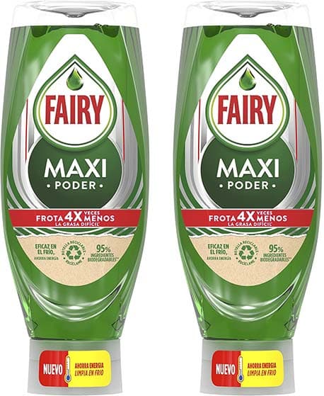Fairy Maxi Detergente Manual Loiça Maxi Poder Original, 640 ml x 2