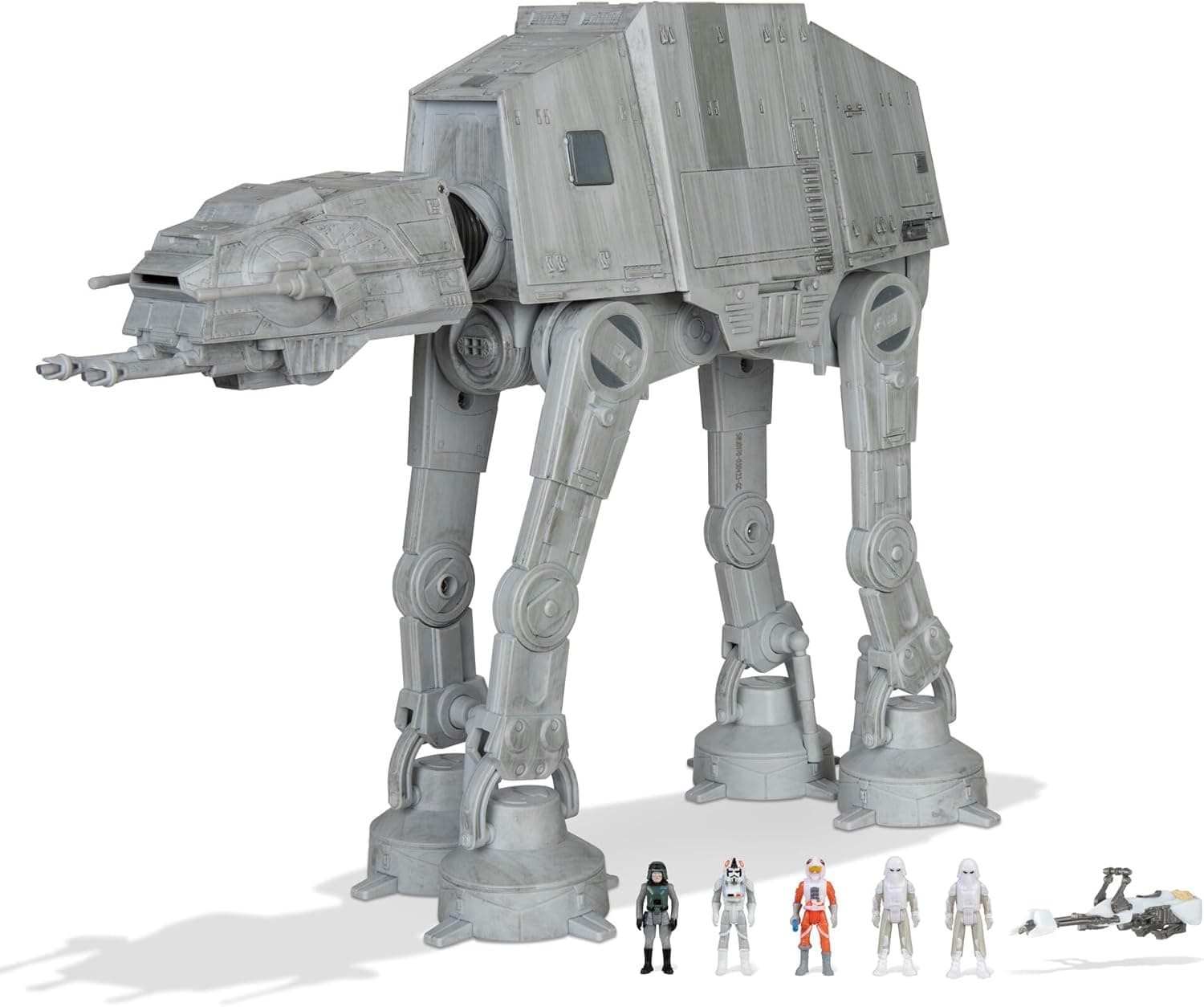 Star Wars Micro Galaxy Squadron AT-AT Walker - veículo de classe de assalto de 10 polegadas com cinco acessórios de microfiguras de 1 polegadas