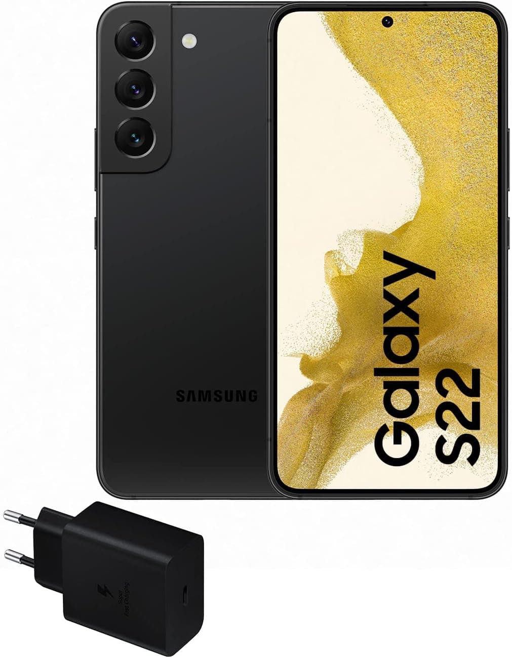 Samsung Galaxy S22 5G (256 GB) carregador – telemóvel livre, smartphone Android, cor preta