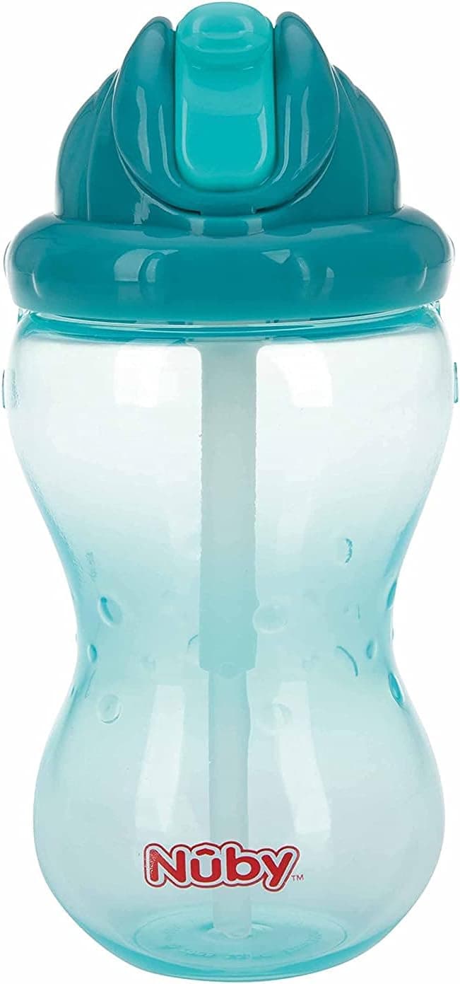 Nuby - Caneca com palhinha Flip-It - aqua - 360 ml - 12 m +