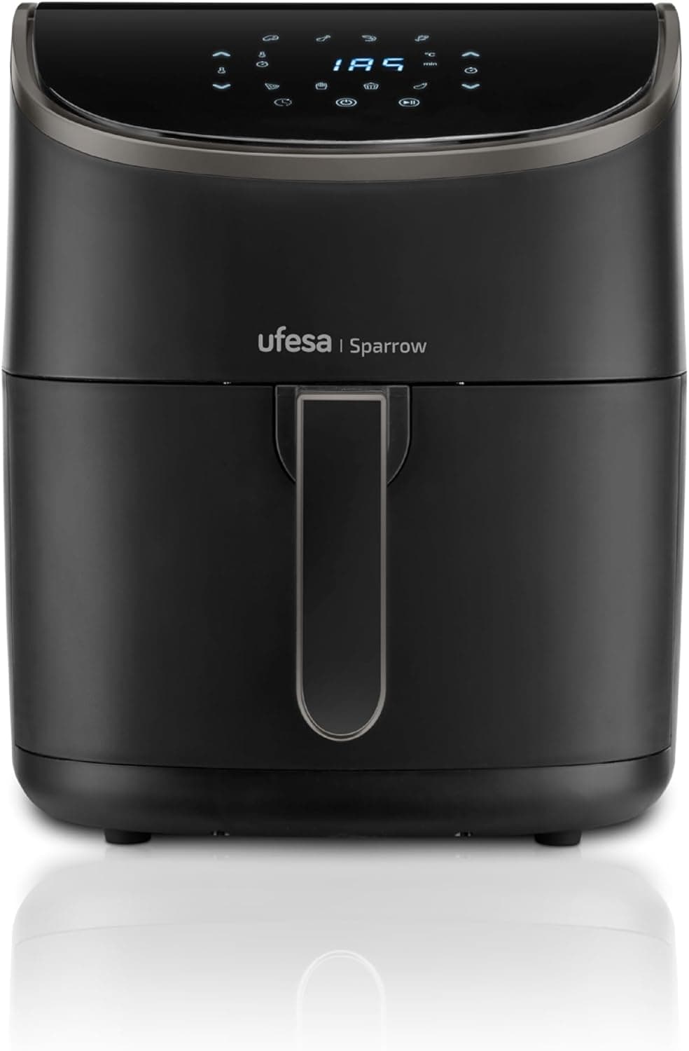 Ufesa Sparrow Fritadeira de ar de 6 litros, Air Fryer, 8 programas, 1700 W, digital, temporizador, temperatura 80 ºC, sem BPA nem PFOA, fritadeira com balde e bandeja antiaderentes