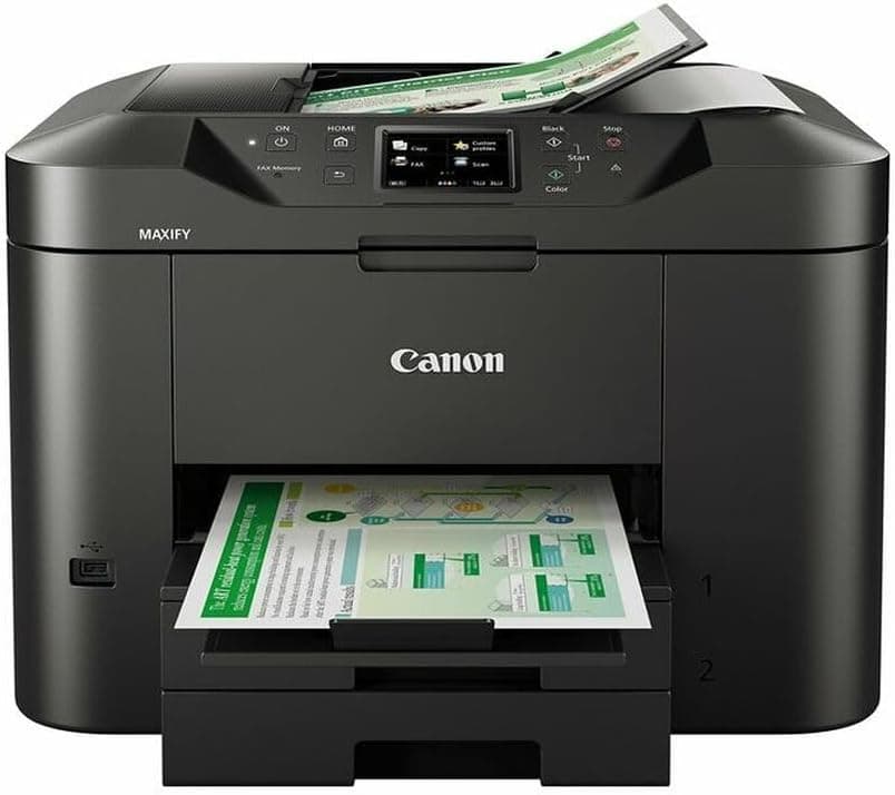 Canon MAXIFY MB2750 Impressora a jato de tinta (2 cassetes de 250 folhas, ecrã táctil TFT, 15,5 ipm em cor e 24 ipm em branco e preto)