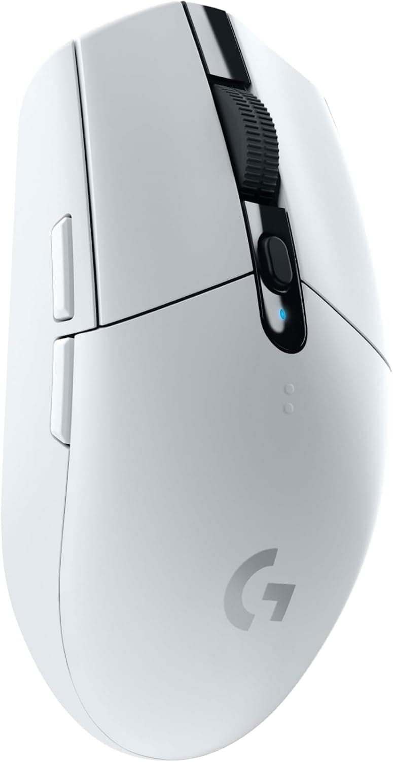 Logitech G 305 LIGHTSPEED Rato Gaming sem fios, Captor HERO 12K, 12,000 DPI, ultra leve, bateria de 250 h, 6 botões programáveis, memória integrada, PC/Mac, branco