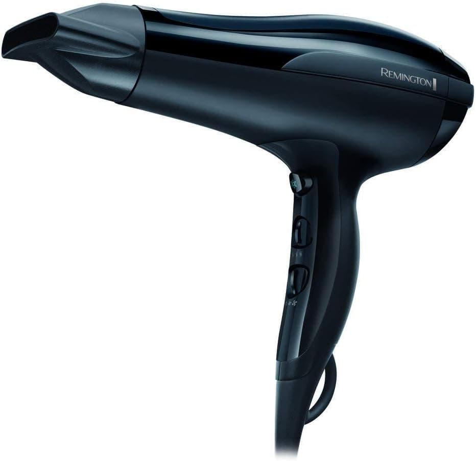 Remington Secador de cabelo Pro-Air - Iônico, 2200 W, Concentrador, 3 temperaturas, 2 velocidades, Grade de cerâmica, Gancho para pendurar, Grade traseira removível - D5210