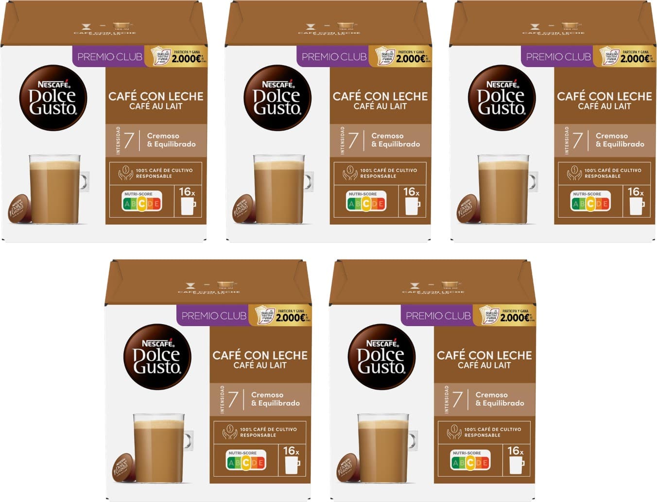NESCAFÉ Dolce Gusto Café com leite, 16 cápsulas, intensidade 7 (1 embalagem x 16)