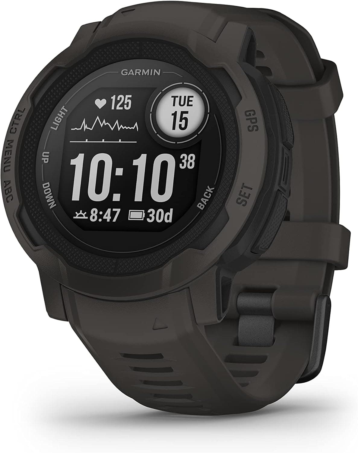 Garmin Instinct 2, Relógio inteligente com GPS resistente à água, funções desportivas, oxímetro de pressão, pontuação de sono e notificações de smartphone, preto