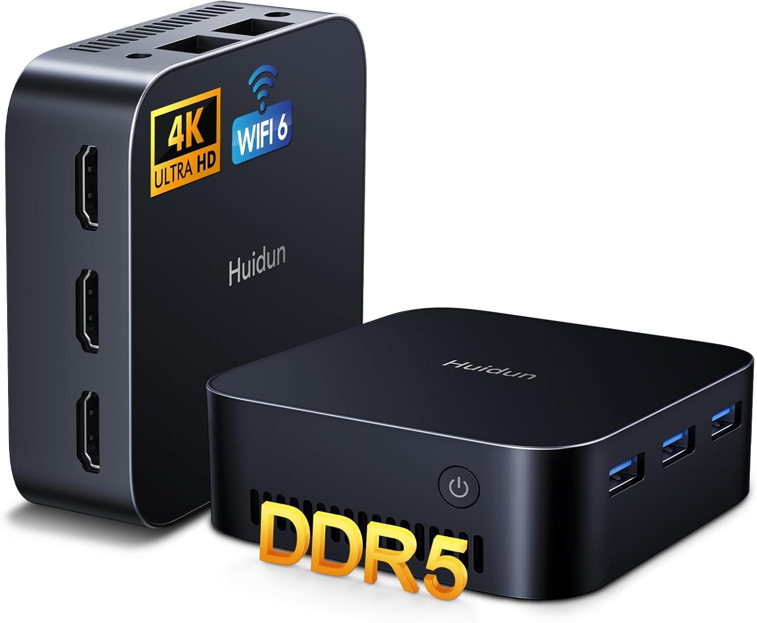 Huidun H20 Mini PC | Computador desktop compacto Intel N95 com 16GB RAM 512GB SSD Wi-Fi 6 e 3 HDMI 4K