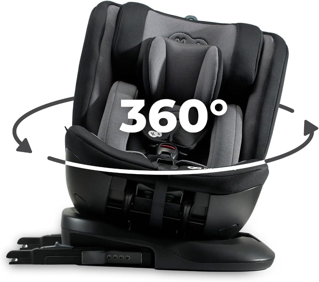 Kinderkraft XPEDITION 2 I-Size, cadeira de carro, isolfix, cadeira de carro para bebé, para crianças, ajustável, 5 posições, cadeira, para carro, assento de carro, rotação de 360º, grupo 0 / 1/2/3,