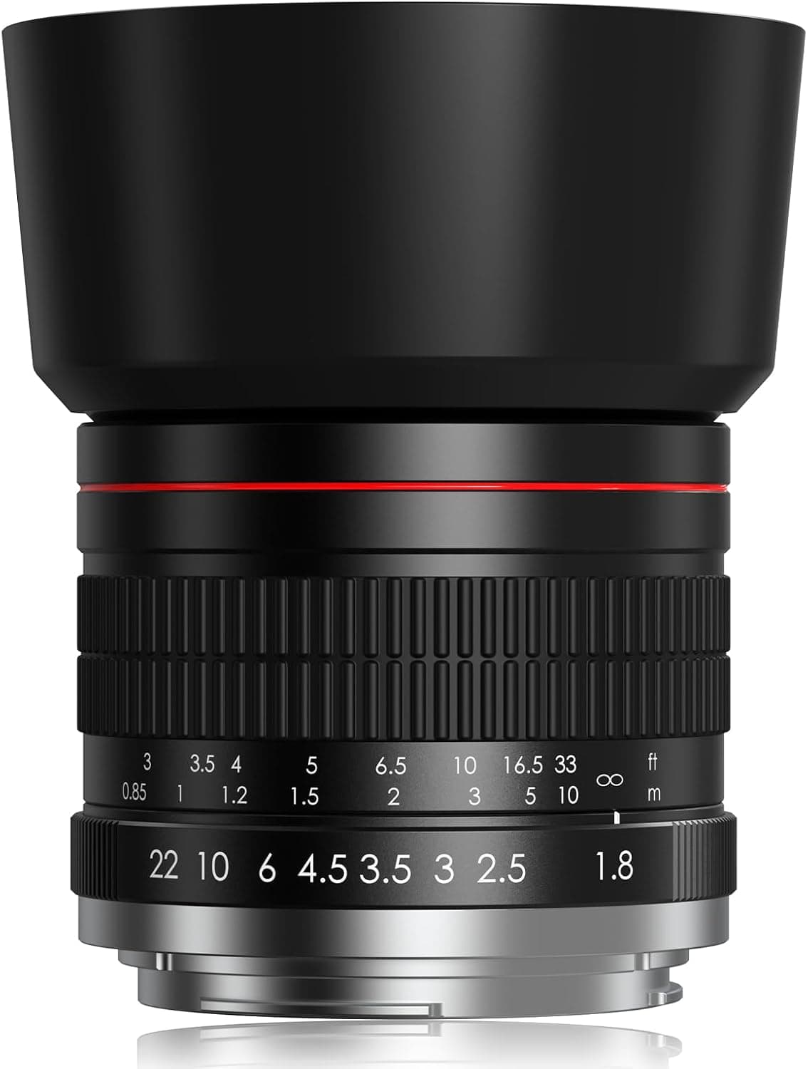 Lightdow F 85 mm F1,8 Lente manual para Nikon F-Mount, corpo de alumínio, foco manual, compatível com Nikkon armação F D7500, D5100, D3200, D850, D750, D610, D500, D60, D60, D60, D6-D5 D4