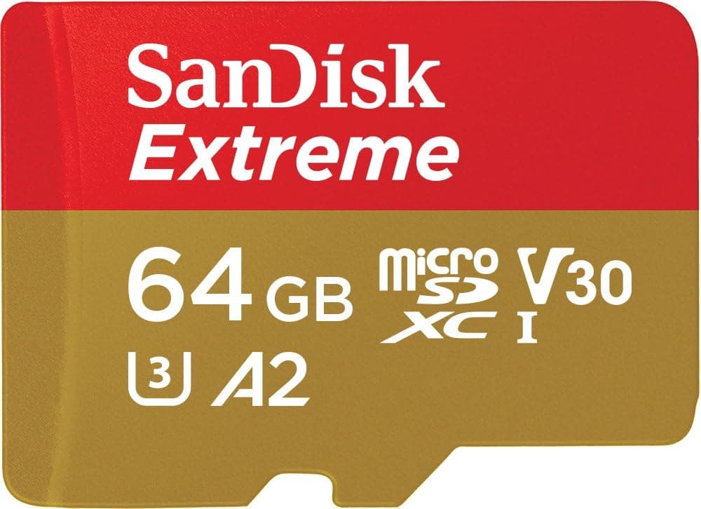 SanDisk 64GB Extreme tarjeta microSDXC para juegos para móviles hasta 170 MB/s con Clase A2 de rendimiento de las aplicaciones UHS-I Class 10 U3 V30