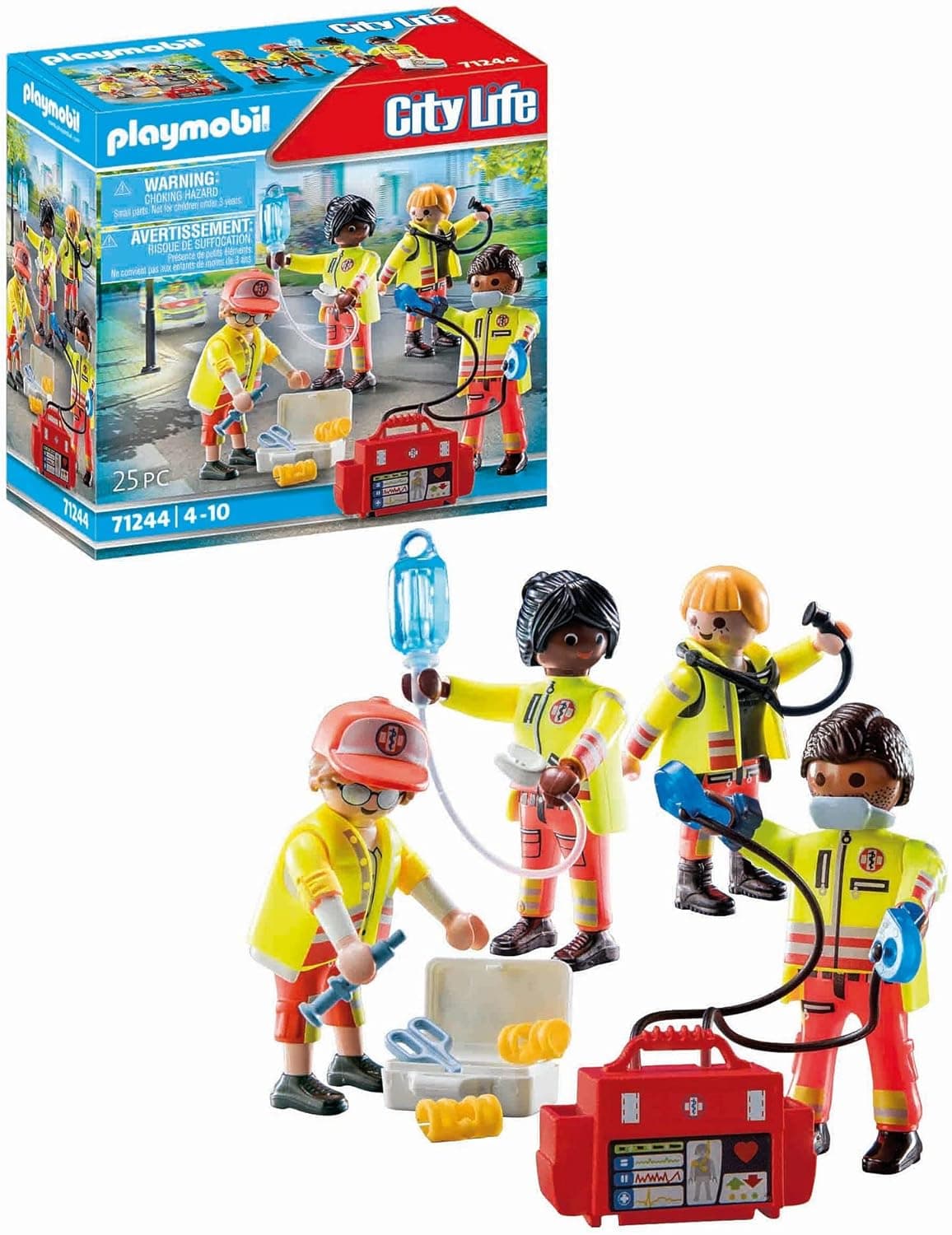 PLAYMOBIL City Life 71244 Equipa de resgate brinquedo para crianças a partir de 4 anos