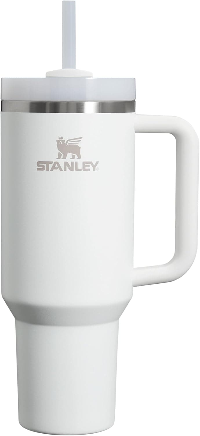 Stanley Quencher H2.0 FlowState Tumbler 1,2 L Garrafa de água de aço inoxidável, caneca térmica, copo térmico sem BPA, Frost