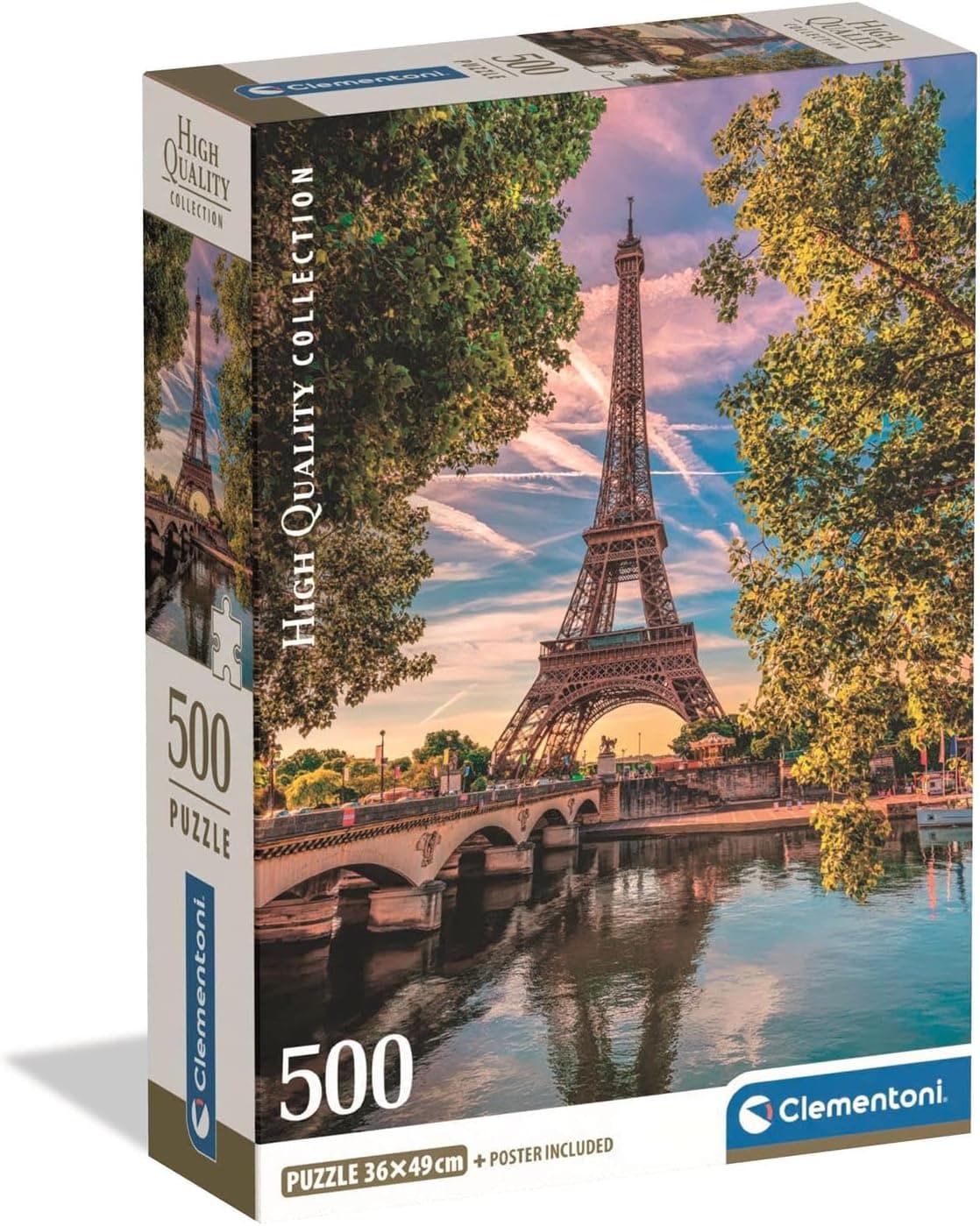 Clementoni Puzzle 500 Peças – Collection Along The Seine, Compact Box, 35598