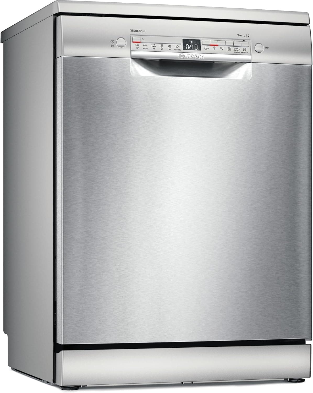 Bosch - Lava-louças instalação gratuita, 60 cm, série 2, Home Connect, 14 serviços, terceira bandeja, aço anti-impressões digitais, SMS2HMI04E