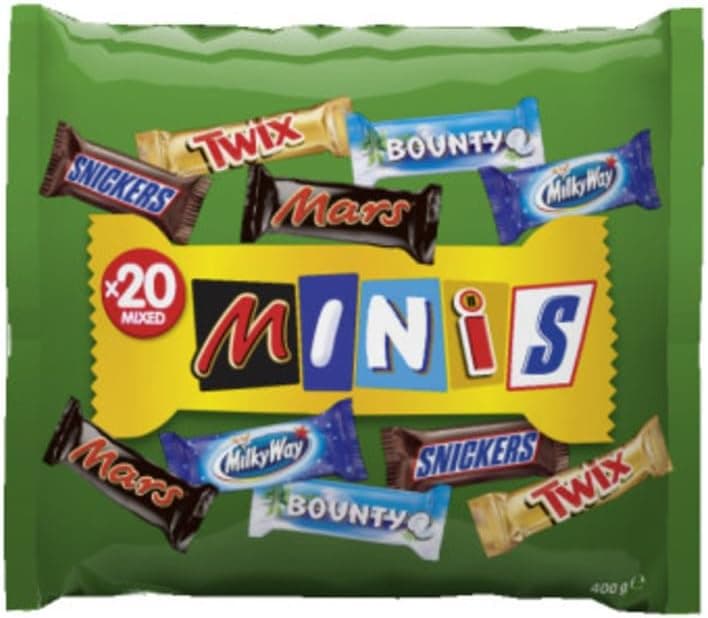 Mars Sortido de chocolate em formato mini: Twix, Snickers, Mars, Milkyway, Bounty 400 g